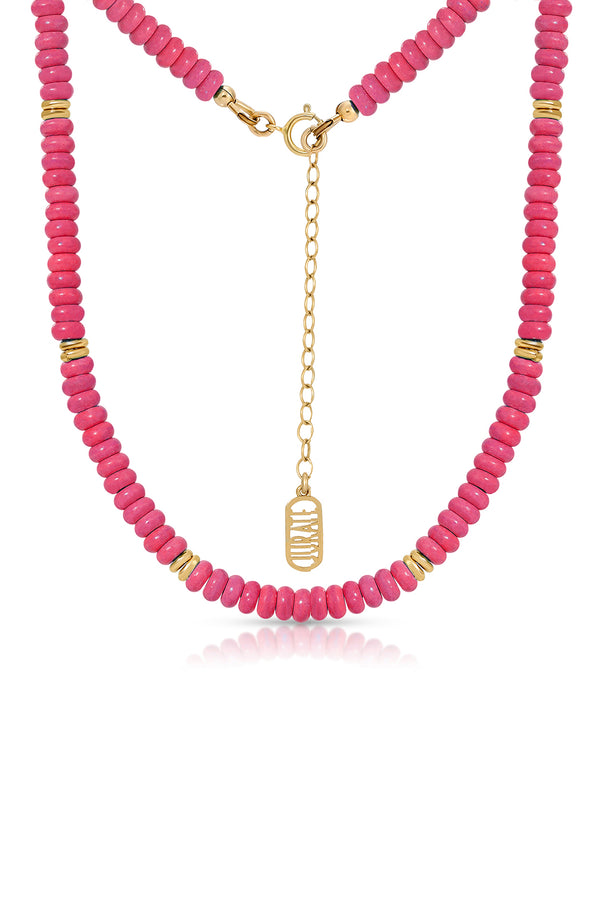 It's a Mood Beaded Necklace - Pink
