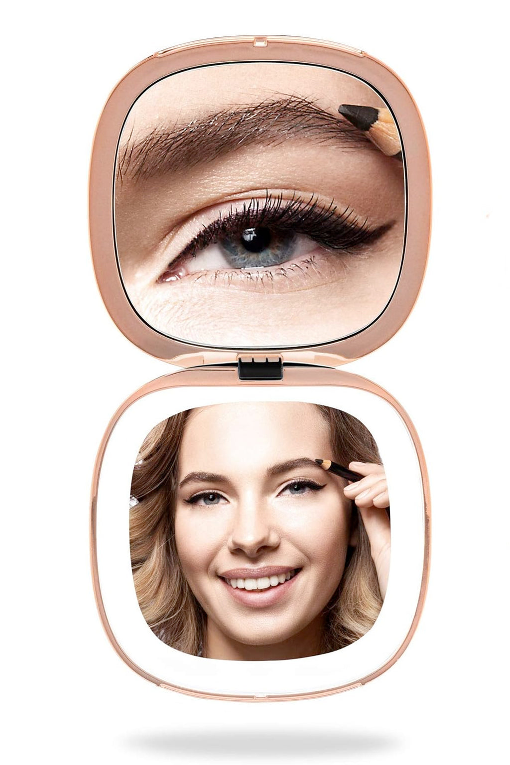 Mila Luxe Lighted Compact Mirror Assorted Colors Pinkadot