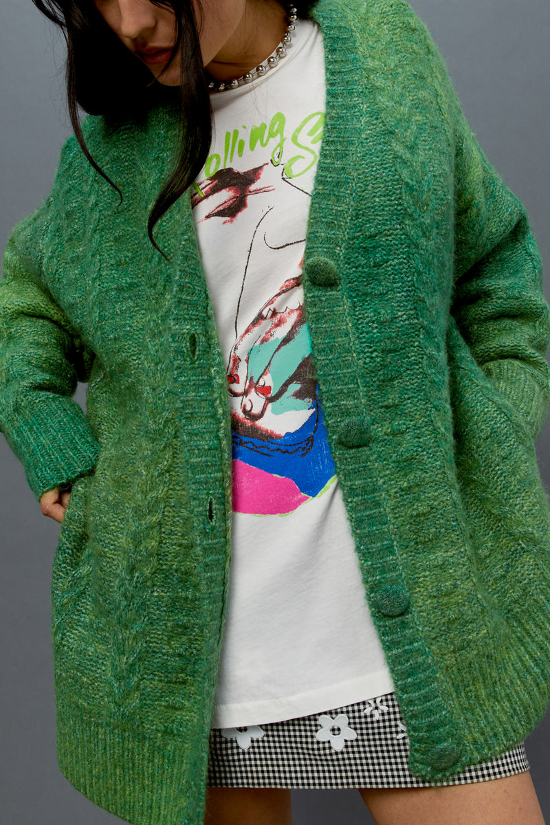 Green Jade Ombre Cardigan
