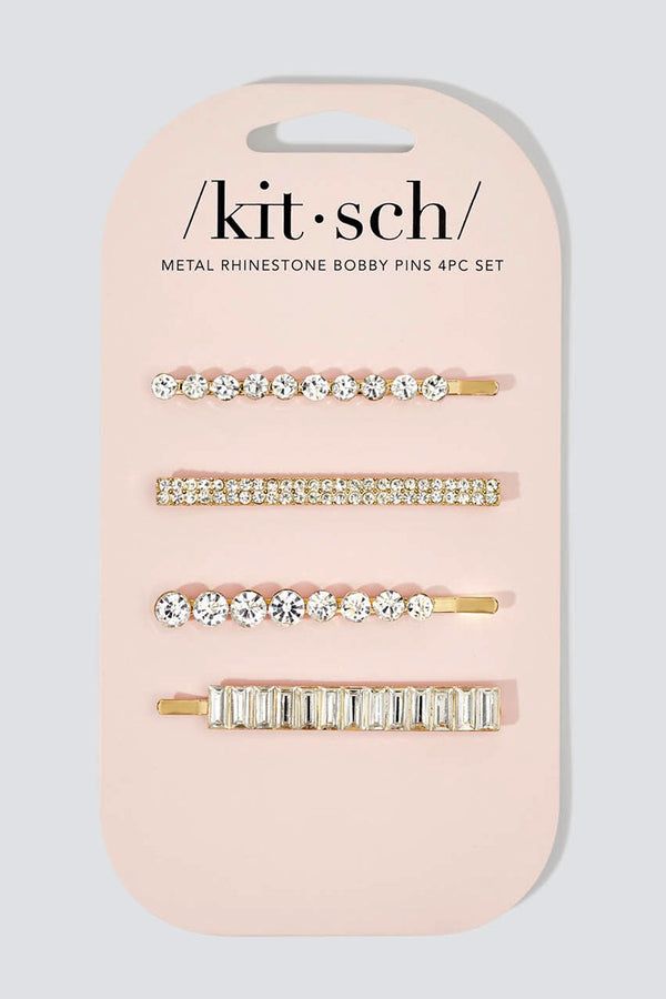 Metal Rhinestone Assorted Bobby Pins