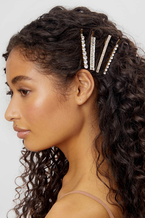 Metal Rhinestone Assorted Bobby Pins