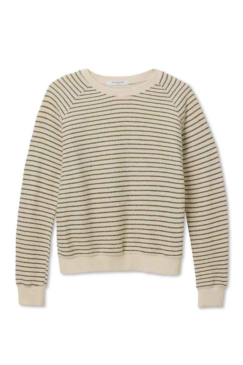 Alexi Stripe French Terry Raglan Sweatshirt