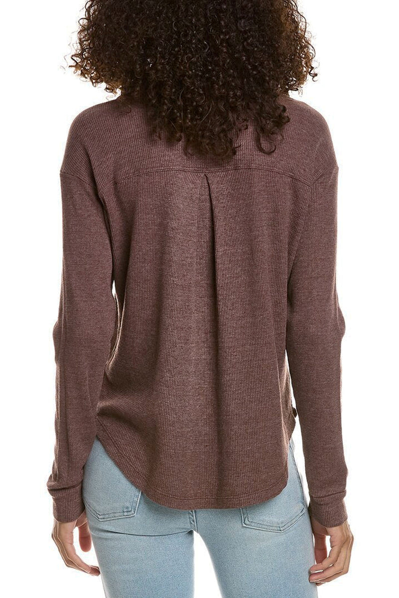 Amina Thermal Collared Henley