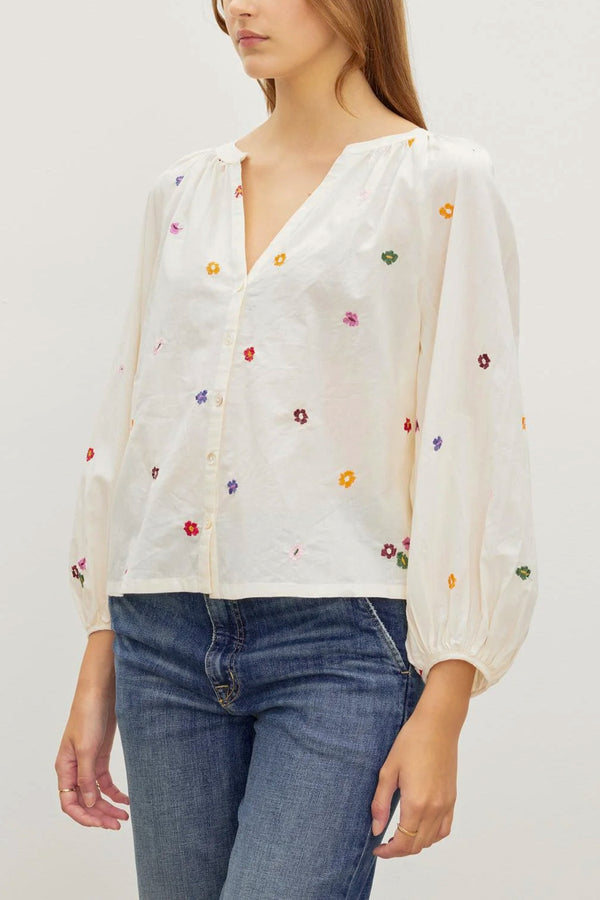 Aretha Embroidered Top