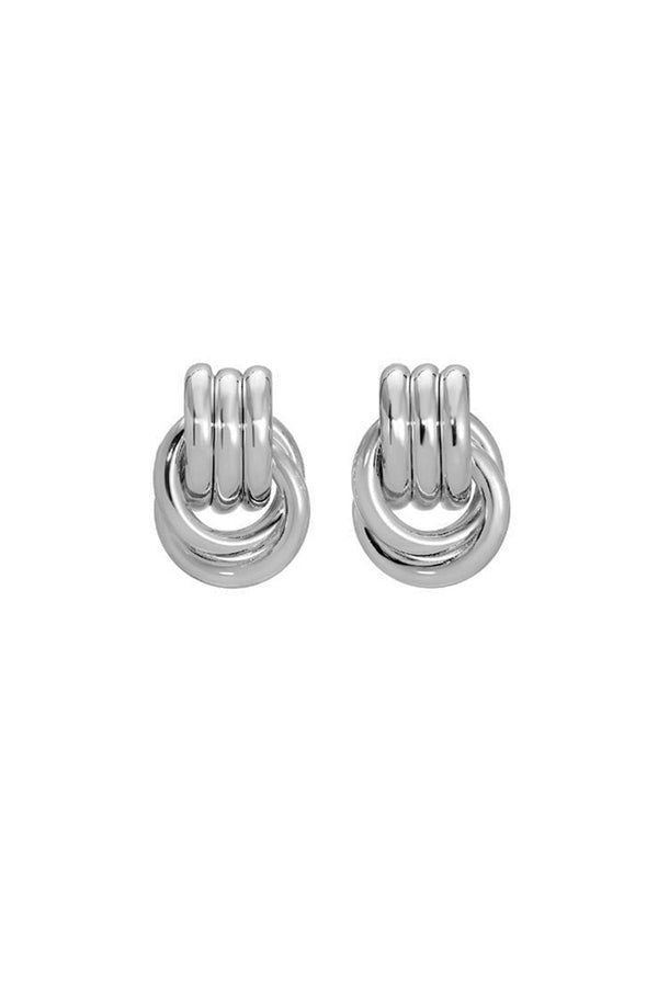 Baby Knot Earrings - Silver