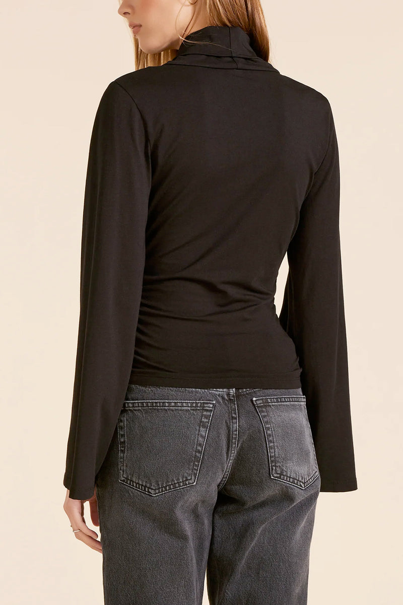 HOLD Bell Sleeve Mock Neck Top