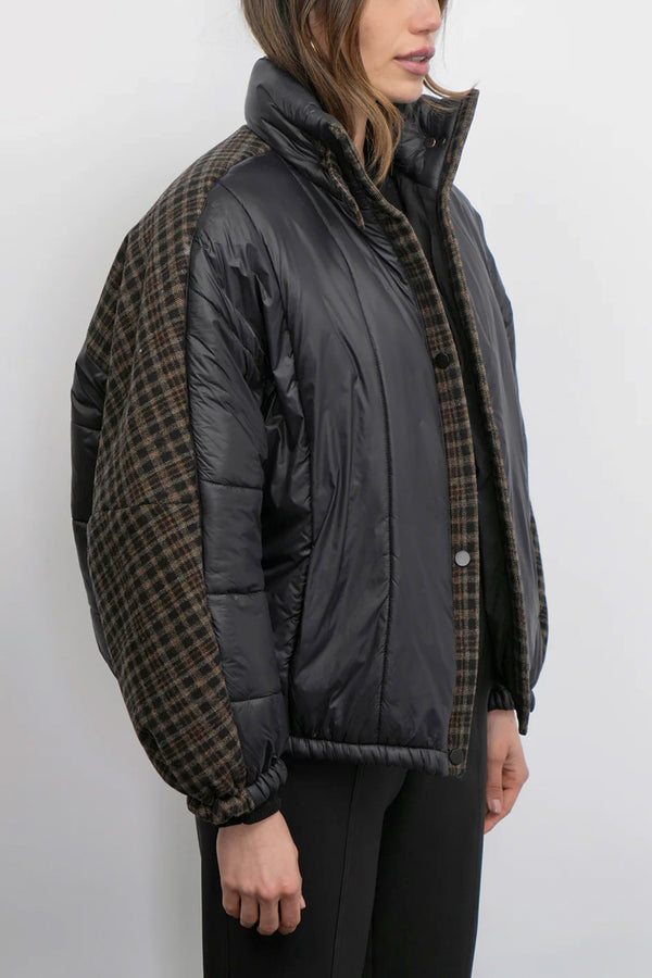 Beryl Mixed Media Quilted Puffer