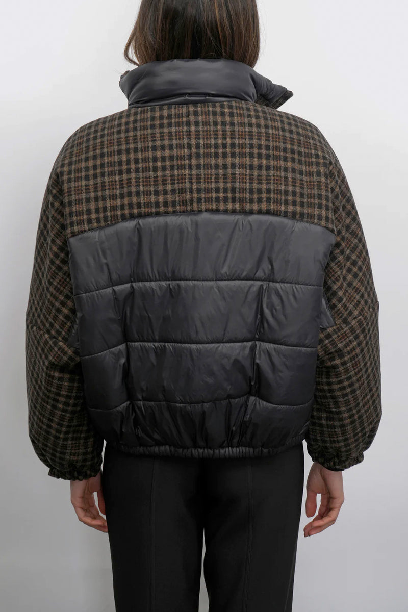 Beryl Mixed Media Quilted Puffer