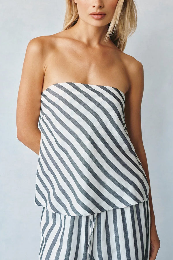 Bias Strapless Top