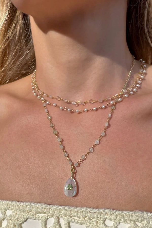 Gemstone Necklace - Aquamarine