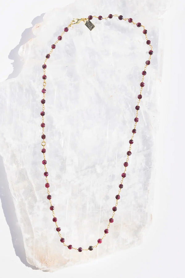 Gemstone Necklace - Garnet