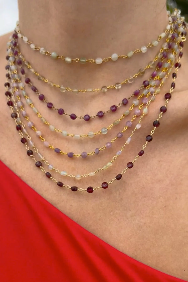 Gemstone Necklace - Garnet