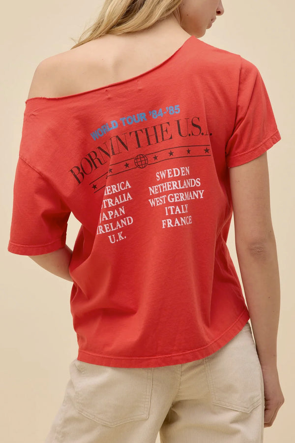 Bruce Springsteen Born in the USA Off the Shoulder Tee