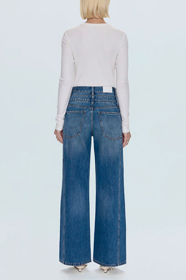 Caleb High Rise Stacked Waist Jean