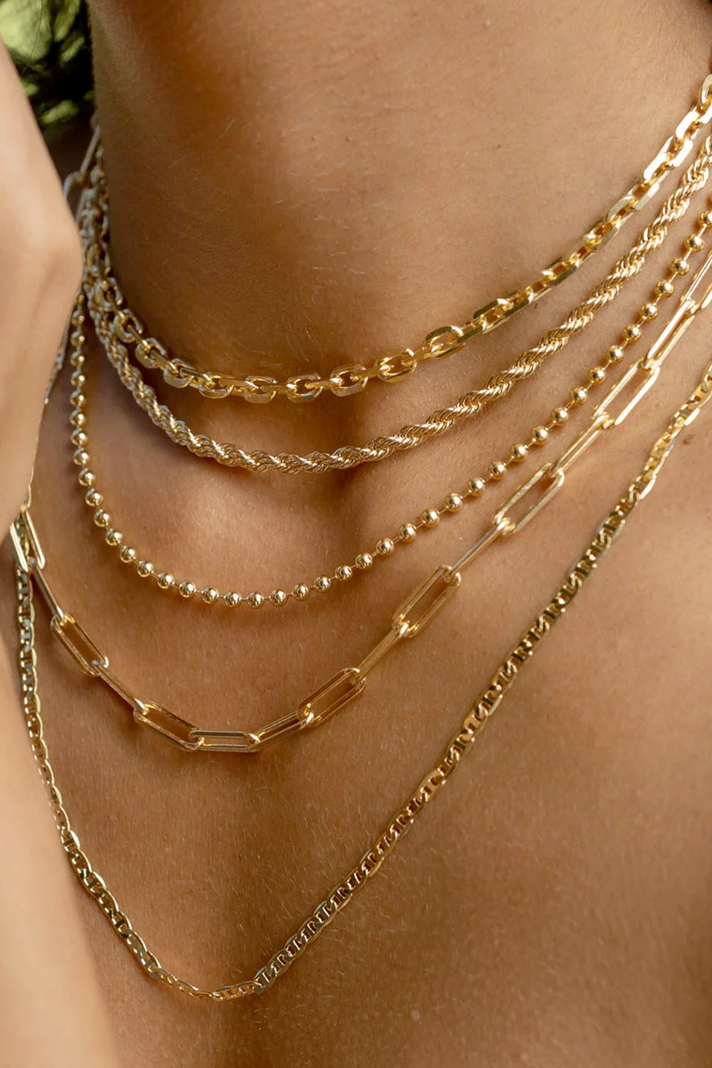 Carrie Paper Clip Link Necklace