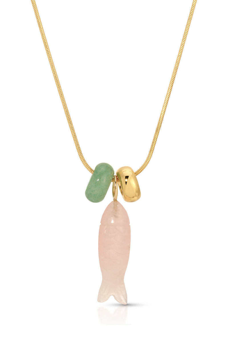 Catch of the Day Rose Quartz Necklace