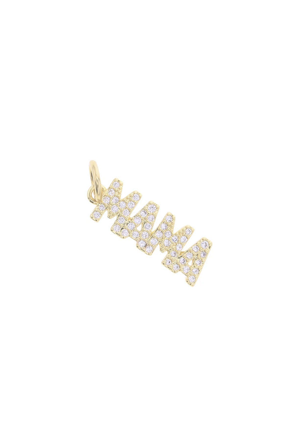 Gold CZ Mama Charm