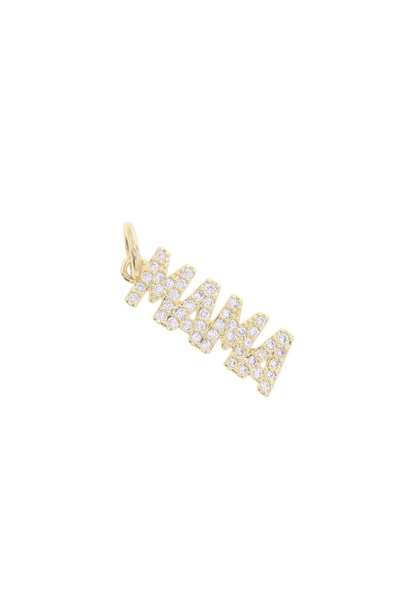 Gold CZ Mama Charm
