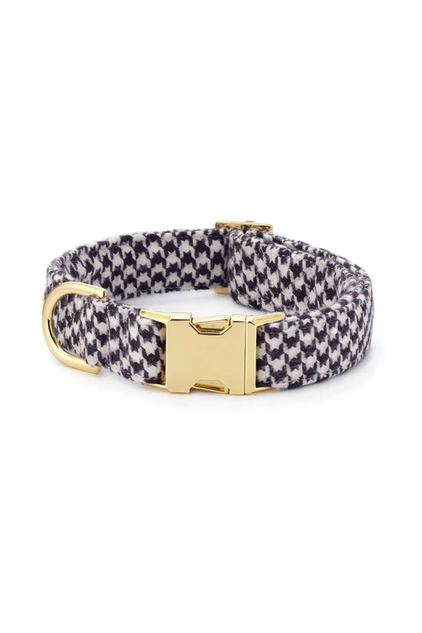 Houndstooth Flannel Dog Collar