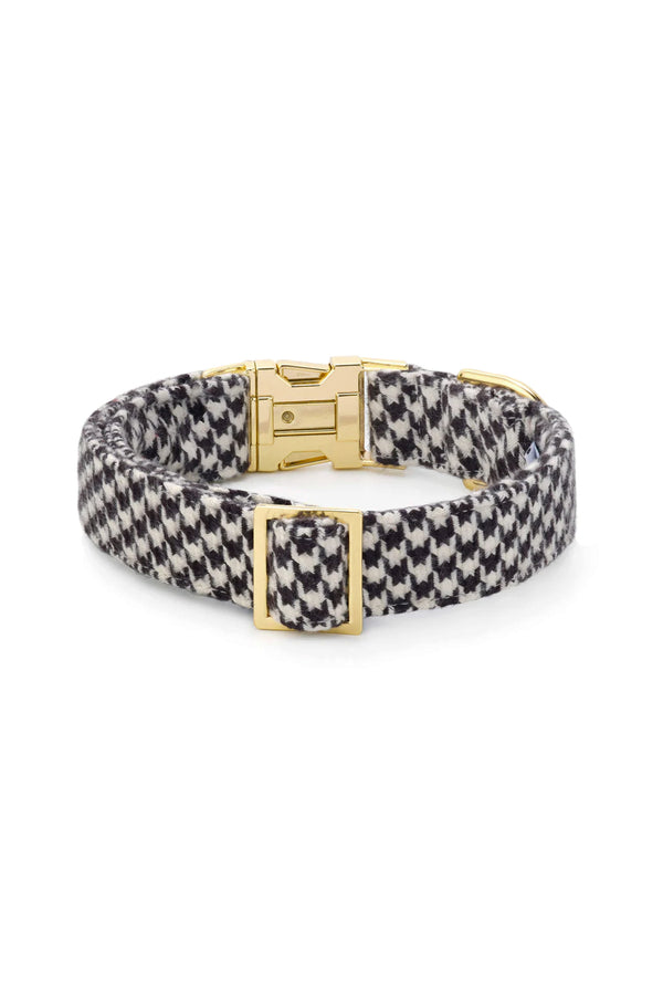 Houndstooth Flannel Dog Collar