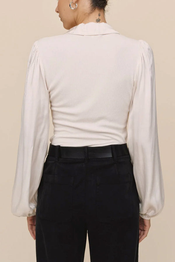Collared V-Neck Top