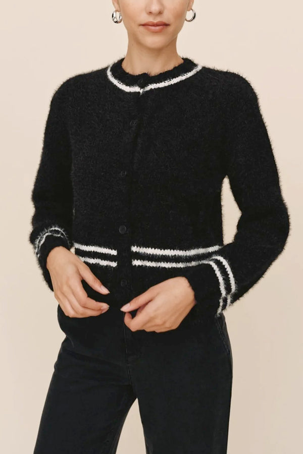 Contrast Stripe Cardigan