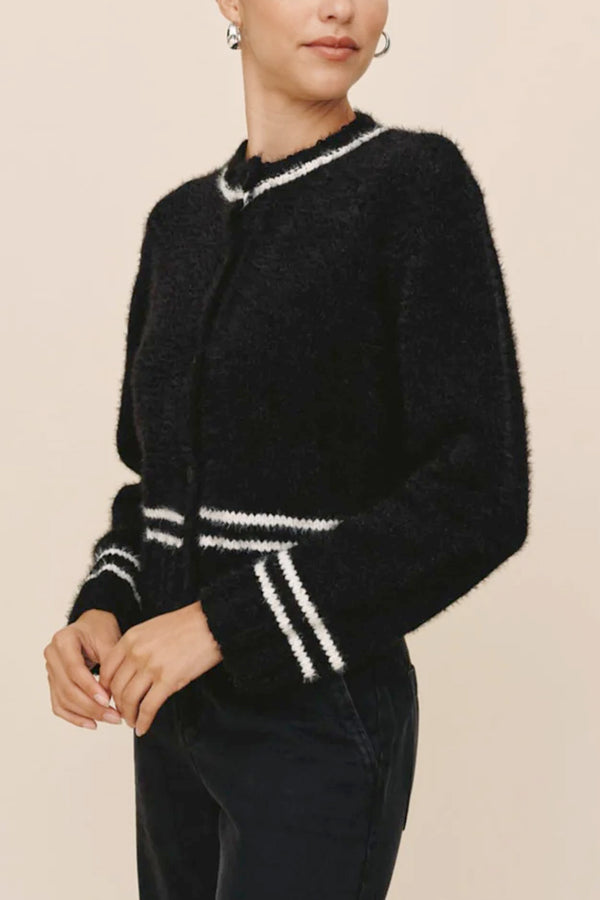 Contrast Stripe Cardigan