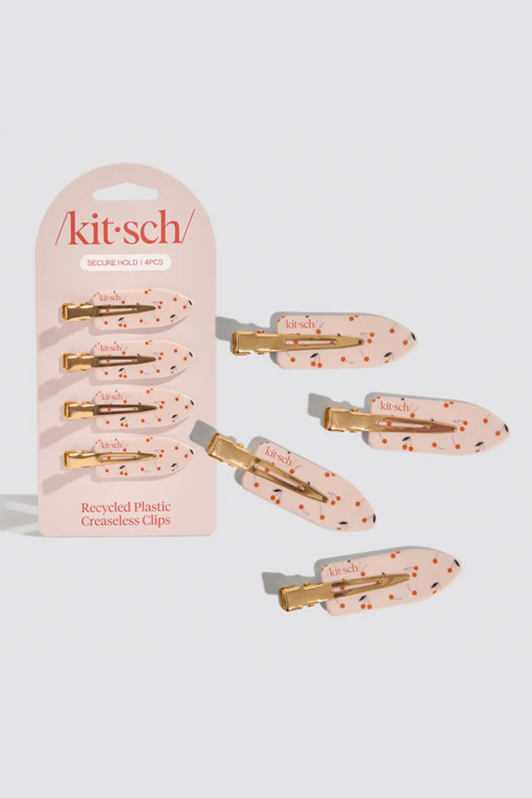 Creaseless Clips 4pc Set- Cherry Print