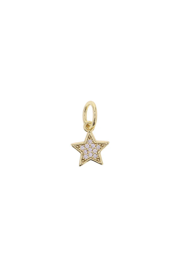 Gold CZ Star Charm