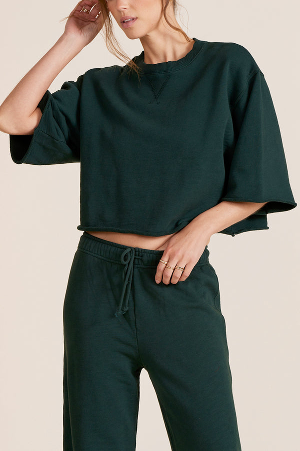 Drop Shoulder Crop Short Sleeve