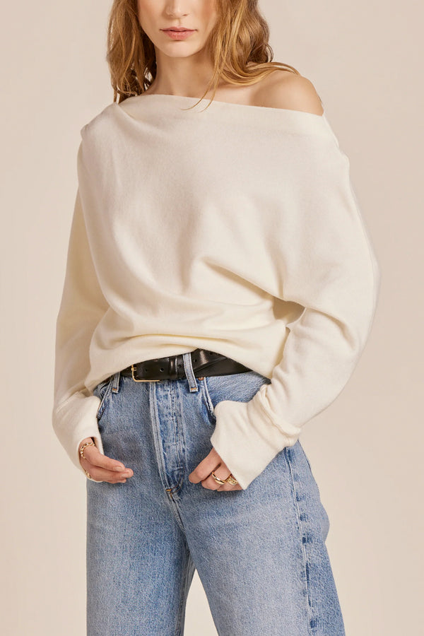 Drop Sleeve Boat Neck Top