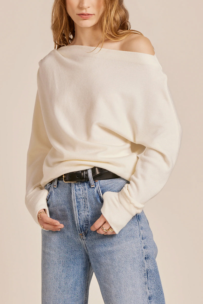 Drop Sleeve Boat Neck Top