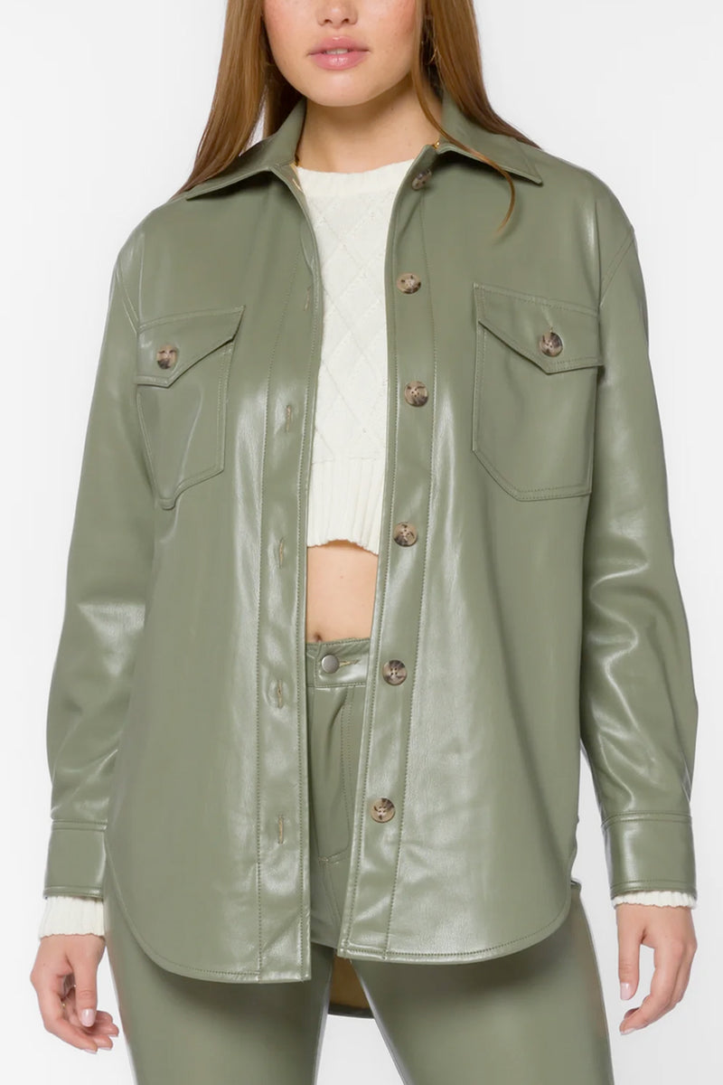 Eleanor Faux Leather Shacket