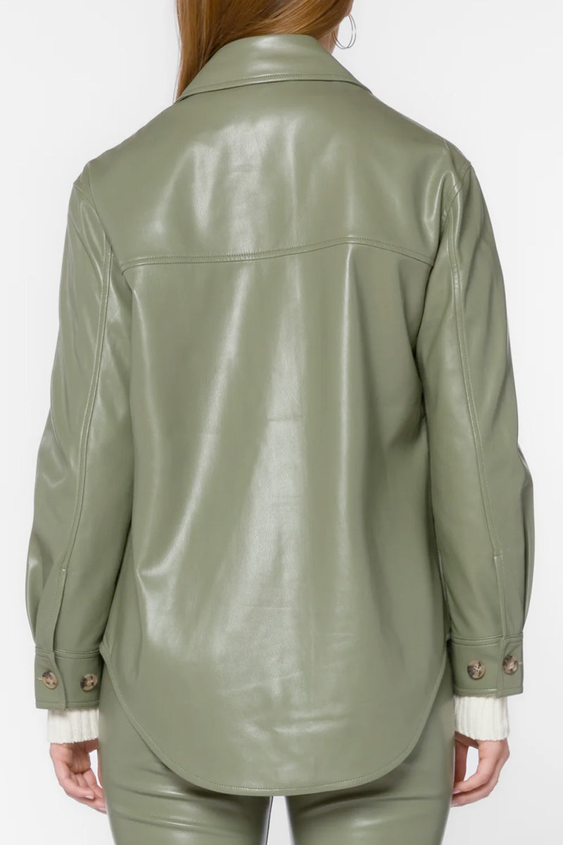 Eleanor Faux Leather Shacket