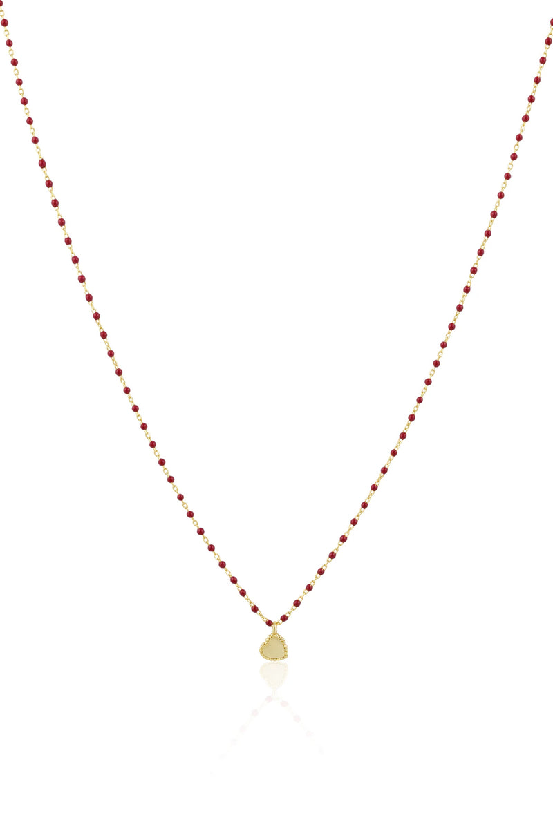 Elsa Red Mini Heart Necklace