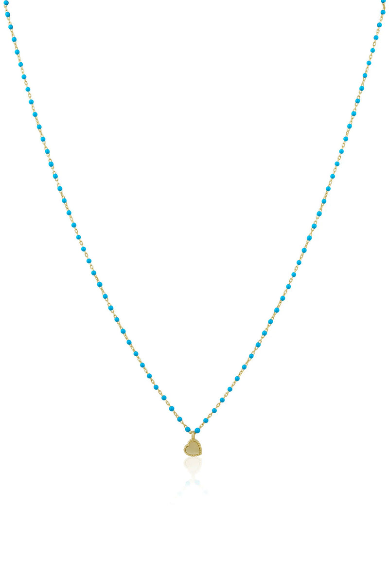 Elsa Mini Heart Necklace - Turquoise