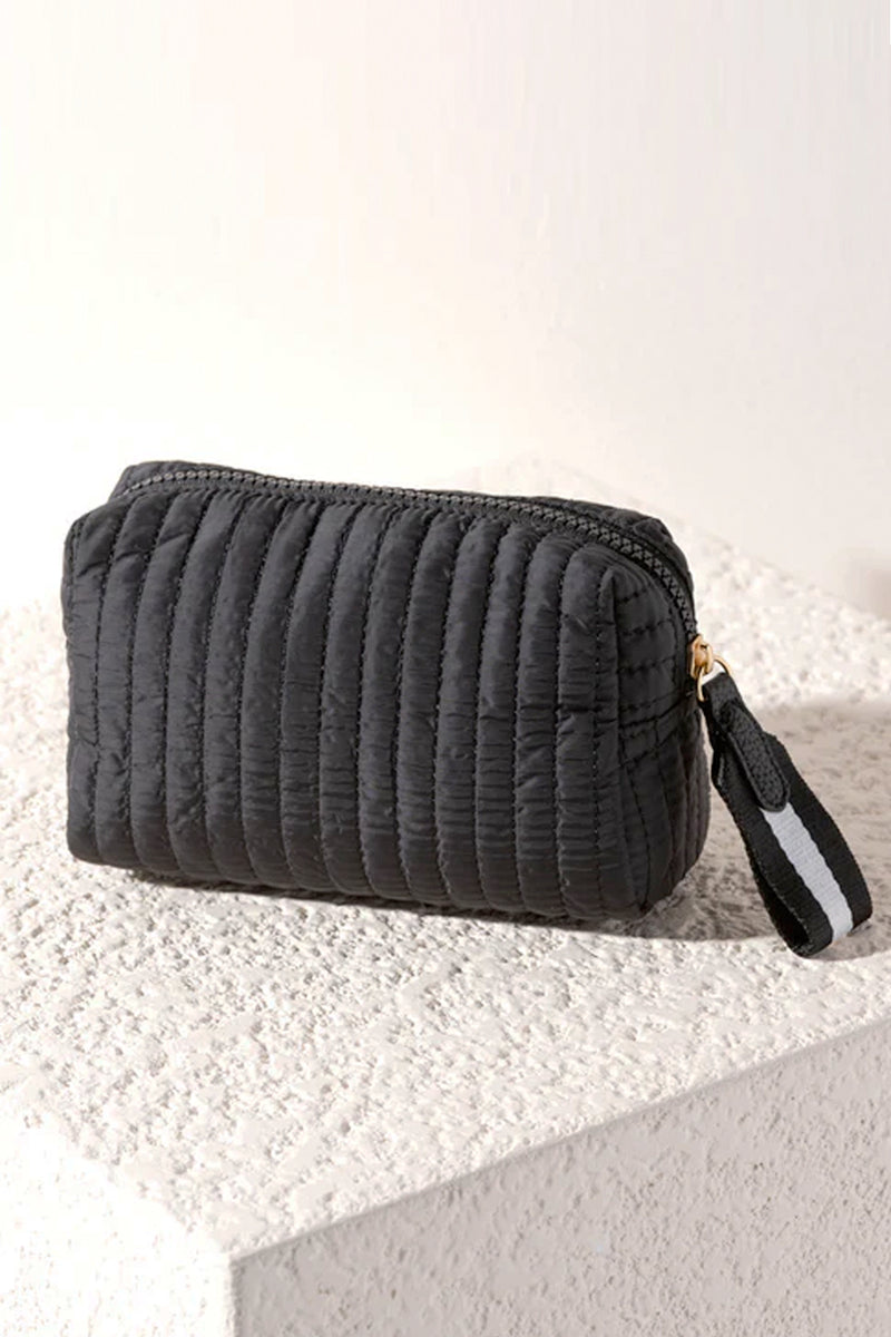 Ezra Quilted Small Cosmetic Pouch