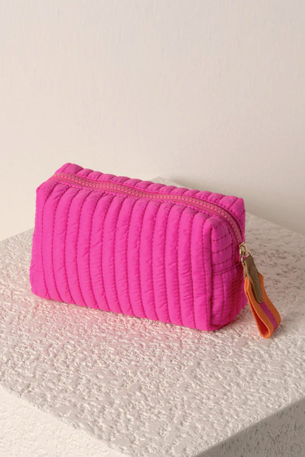 Ezra Quilted Small Cosmetic Pouch