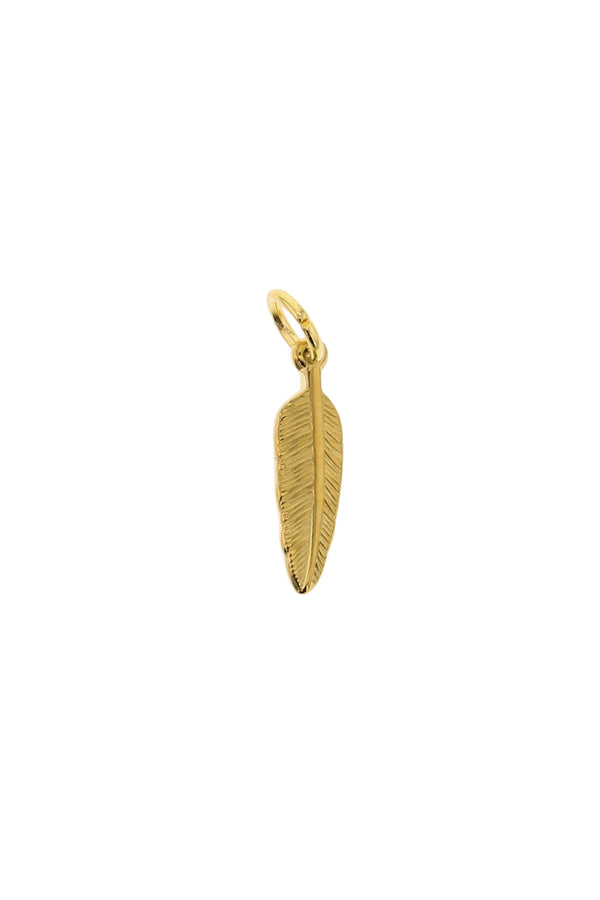 Gold Feather Charm