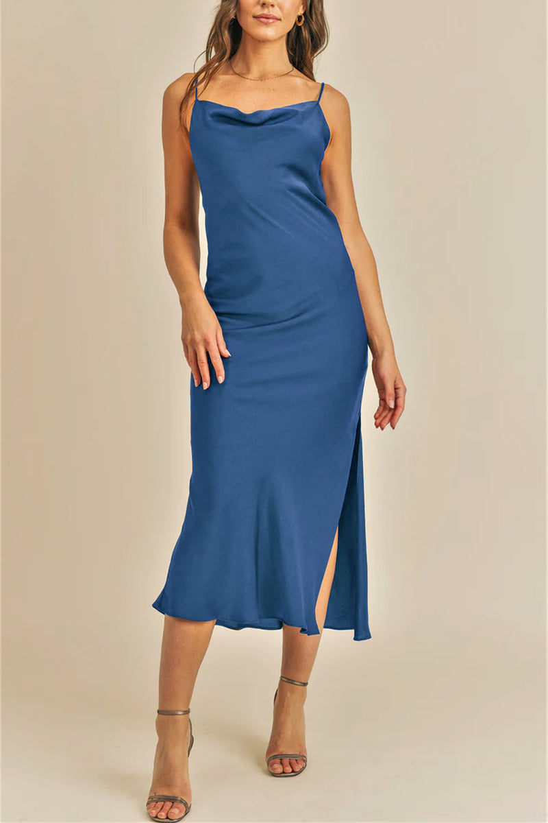 Florence Silky Midi Slip Dress