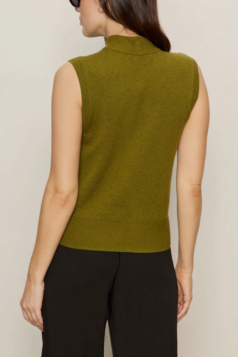 Fuzzy Mock Neck Shell