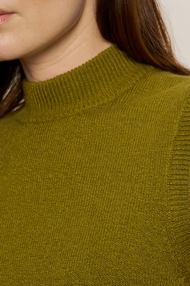 Fuzzy Mock Neck Shell