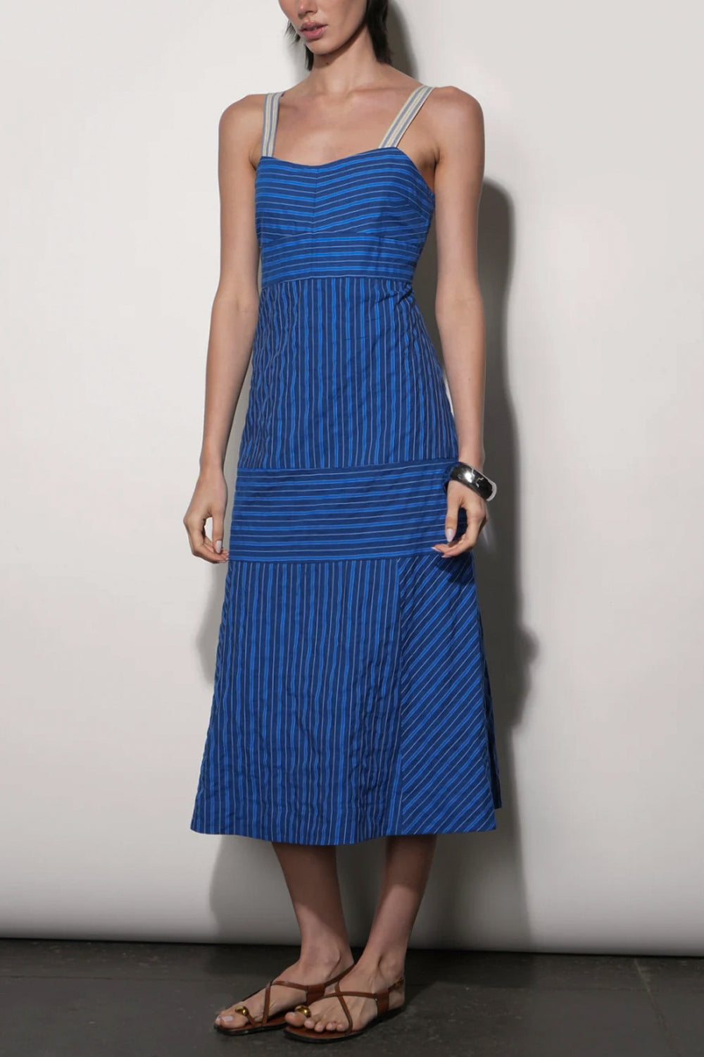 Gail Stripe Work Midi Dress – Pinkadot