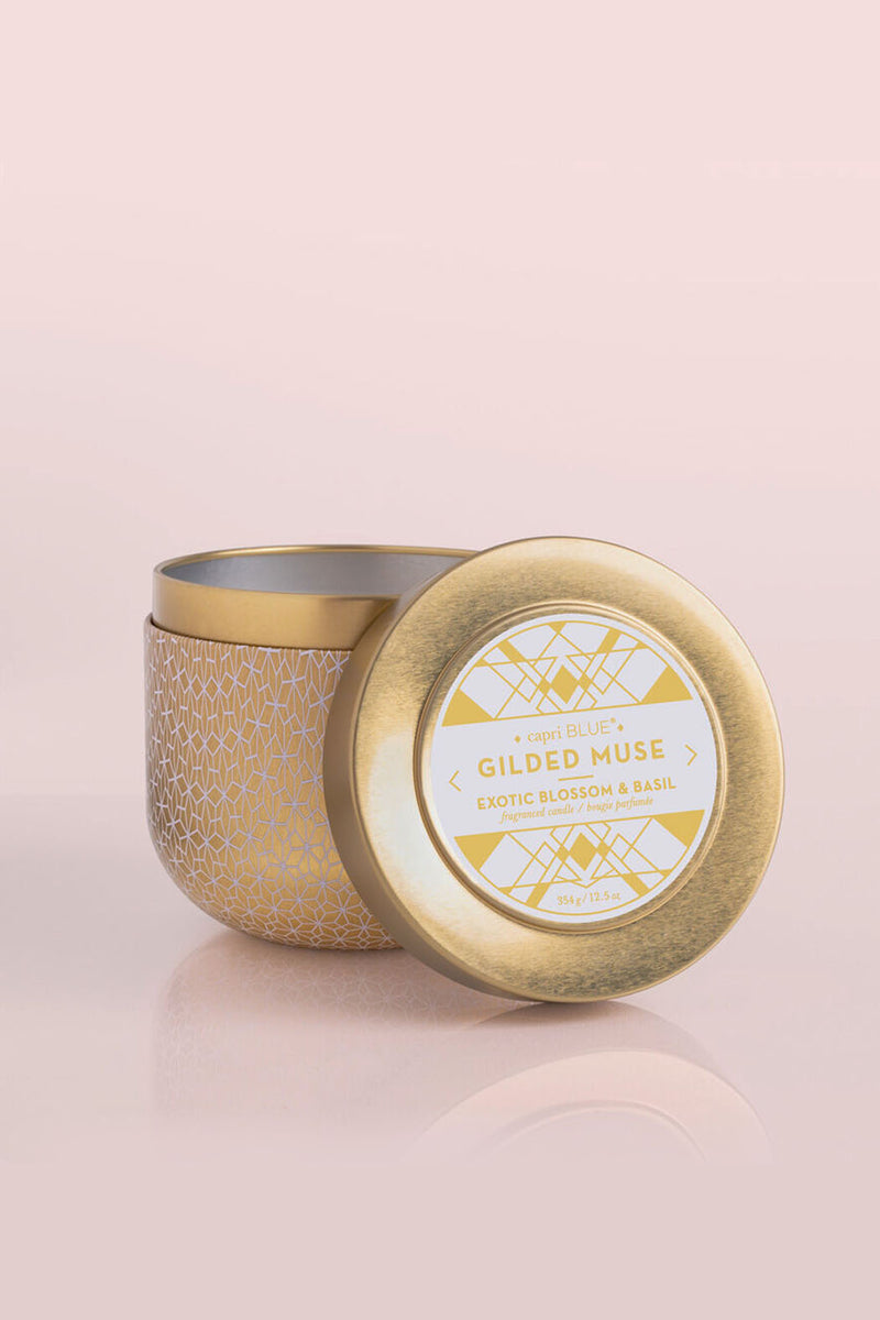 Exotic Blossom & Basil Gilded Tin