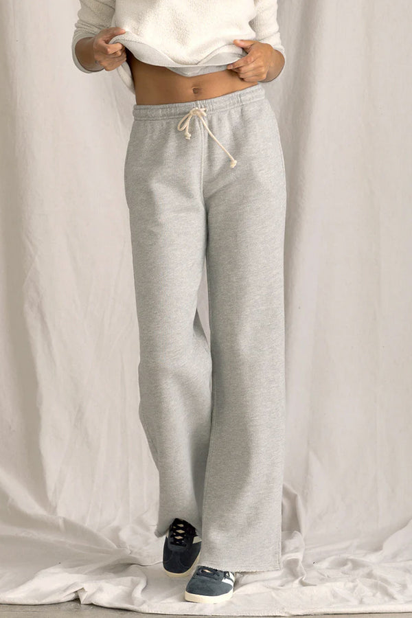 Hailey Structured Wide Leg Fleece Pant
