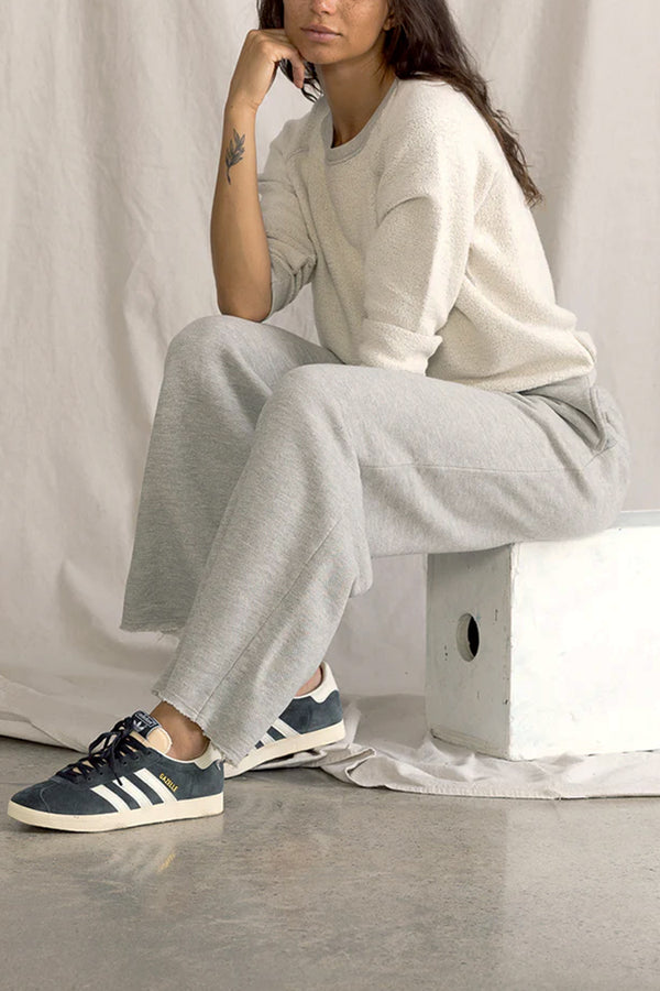 Hailey Structured Wide Leg Fleece Pant
