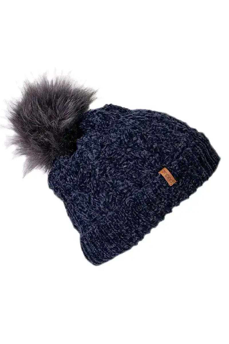 Chenille Cable Knit Beanie
