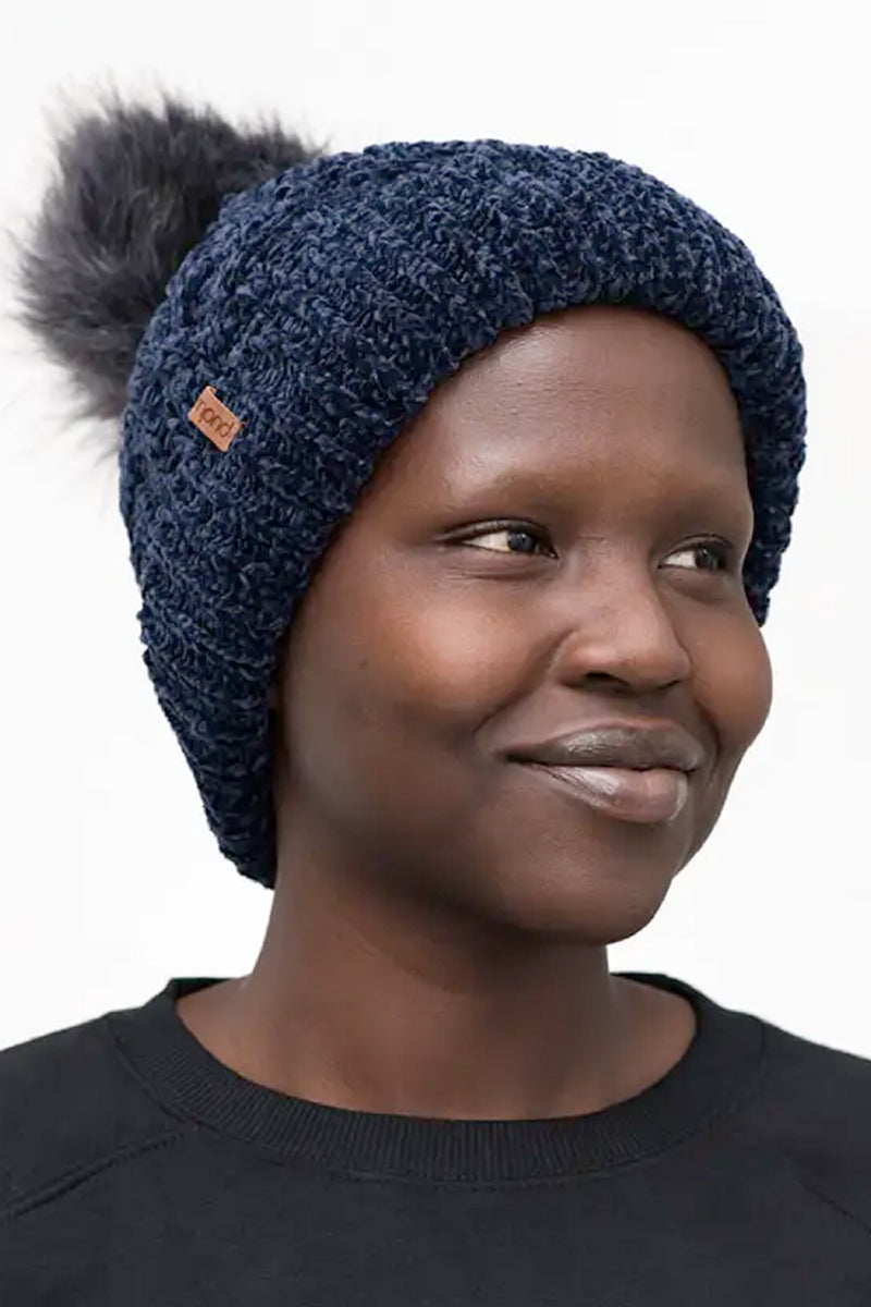 Chenille Cable Knit Beanie