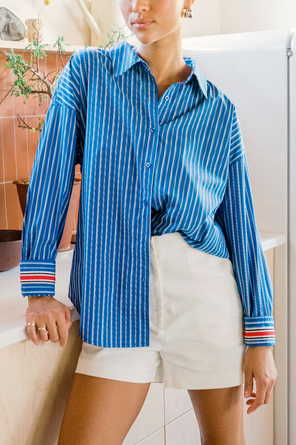 DOCKING OVERSIZE STRIPE SHIRT まとめ RePlay｜トップス
