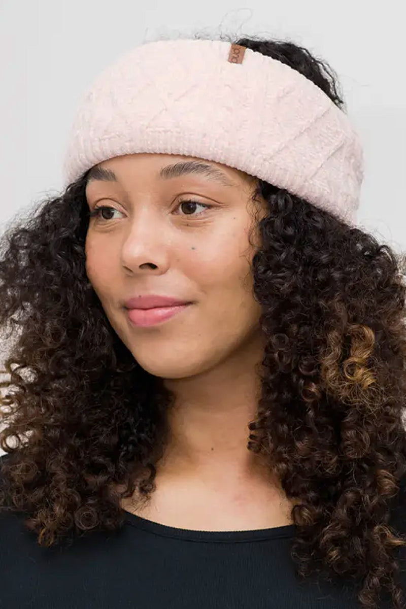 Chenille Cable Knit Headband